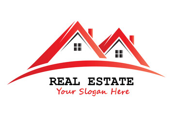 Houses apartments real estate logo vector image design