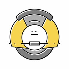 electrical monowheel color icon vector illustration © vectorwin