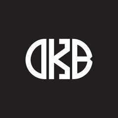Obraz premium OKB letter logo design on black background. OKB creative initials letter logo concept. OKB letter design.
