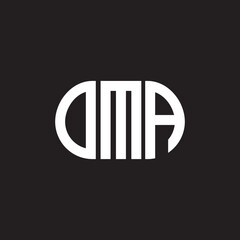 OMA letter logo design on black background. OMA creative initials letter logo concept. OMA letter design.