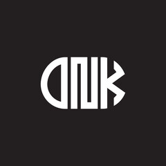 ONK letter logo design on black background. ONK creative initials letter logo concept. ONK letter design.