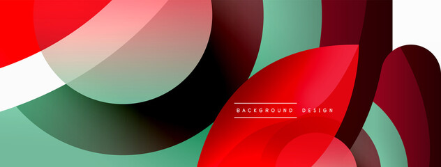 Creative geometric wallpaper. Minimal abstract background. Circle wave and round shapes composition vector illustration for wallpaper banner background or landing page