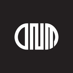 ONM letter logo design on black background. ONM creative initials letter logo concept. ONM letter design.