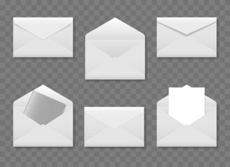 White 3d envelopes