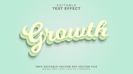 Growth editable text effect