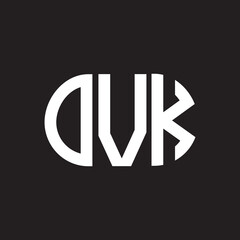 OVK letter logo design on black background. OVK creative initials letter logo concept. OVK letter design.