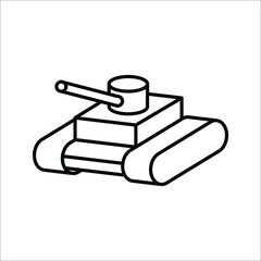 Tank, war, army icon. Can also be used for military. Panzer flat icon vector illustration on white background