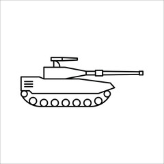 Tank, war, army icon. Can also be used for military. Panzer flat icon vector illustration on white background
