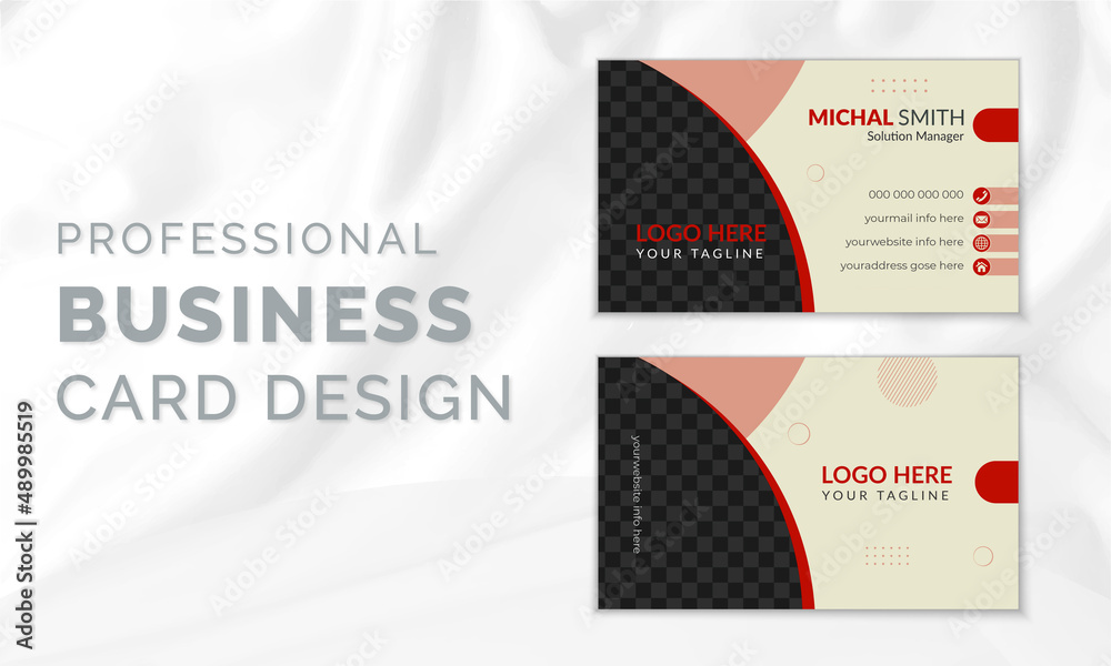 Wall mural Professional Creative Marketing Agency Elegant minimal abstract design corporate company agency business card vector template