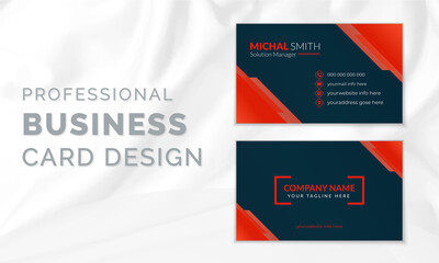 Professional Creative Marketing Agency Elegant minimal abstract design corporate company agency business card vector template
