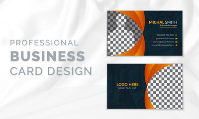 Professional Creative Marketing Agency Elegant minimal abstract design corporate company agency business card vector template