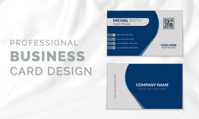 Professional Creative Marketing Agency Elegant minimal abstract design corporate company agency business card vector template