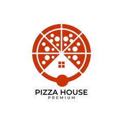 Pizza House Logo Vector Icon Illustration