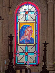 Stained glass window  - 489986194