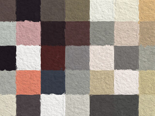 Colorful squares pattern with a rough texture. Background texture wall and have copy space for text. Picture for creative wallpaper or design art work.