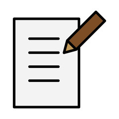 papper pen icon for website, presentation, symbol editable vector