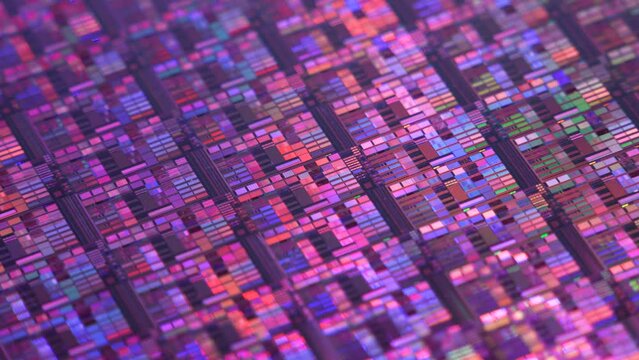 colorful Semiconductor wafer disk made of silicon