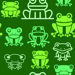 funny group of frogs