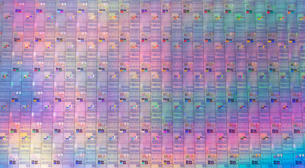 colorful Semiconductor wafer disk made of silicon