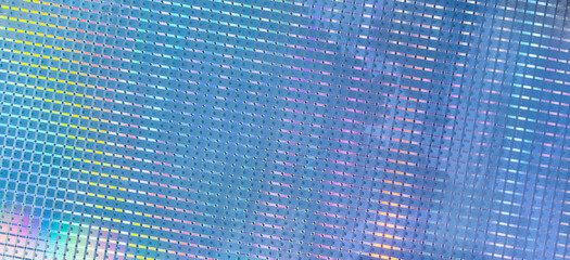 Fototapeta premium colorful Semiconductor wafer disk made of silicon