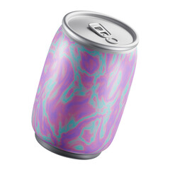 soda can trendy illustration on white background. 3D rendering.