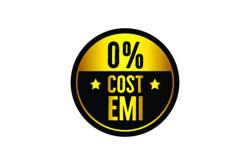 0% cost EMI icon vector illustration 
