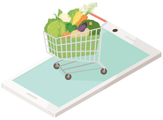 オンラインマルシェ　野菜　ショッピングカート