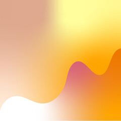 イラスト素材｜抽象的な秋のオレンジグラデーション背景　正方形バナー(1:1)