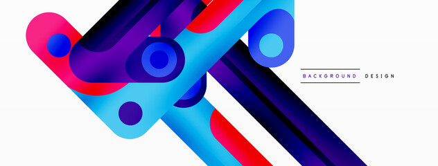 Lines geometric creative abstract background. Bright color line composition for wallpaper, banner, background or landing