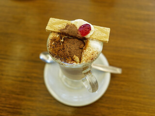 Italian Cappuccino with cookie - 489990709