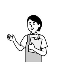 介護師や福祉の人物イラストモノクロまとめ