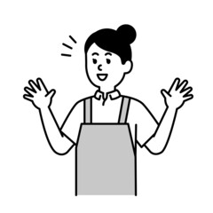 介護師や福祉の人物イラストモノクロまとめ