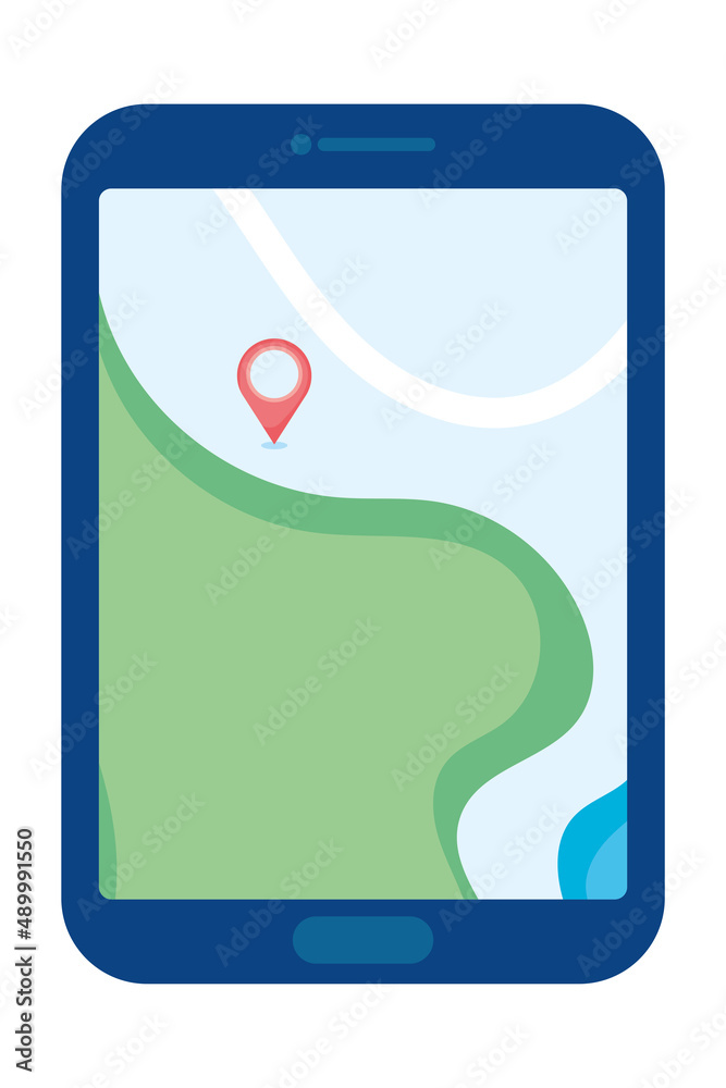 Sticker cellphone with map