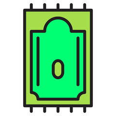 Illustration of Praying Mat design icon