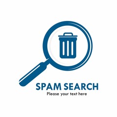 Spam search logo template illustration