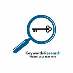 Keywords research logo template illustration