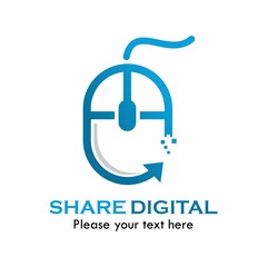 Share digital logo template illustration