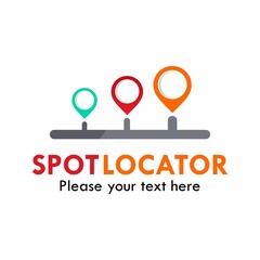 Spot locator logo template illustration