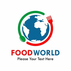 Food world logo template illustration