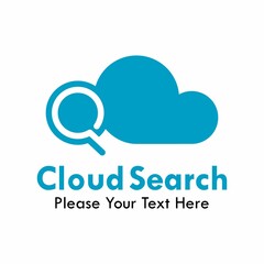 Cloud search logo template illustration