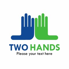 Fototapeta premium Two hands logo template illustration