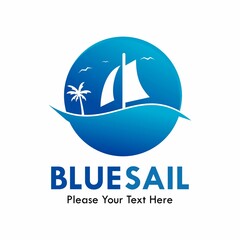Fototapeta na wymiar Bluesail design logo template illustration