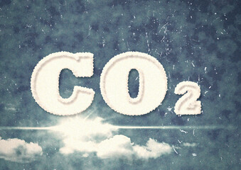 二酸化炭素(CO2)のイラスト