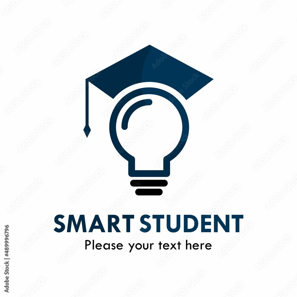 Wall mural smart student logo template illustration