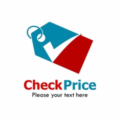 Check price logo template illustration