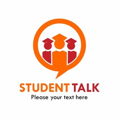 Student talk logo template illustration