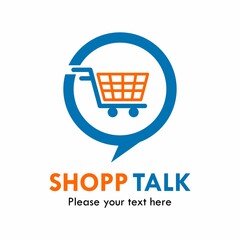 Shopp talk logo template illustration