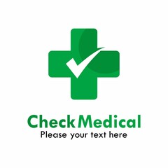 Check medical logo template illustration