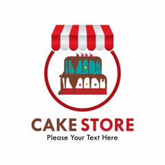 Cake store logo template illustration