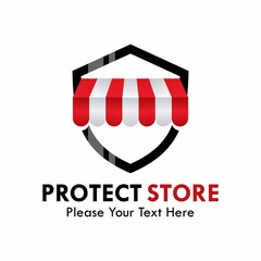 Protect  store logo template illustration